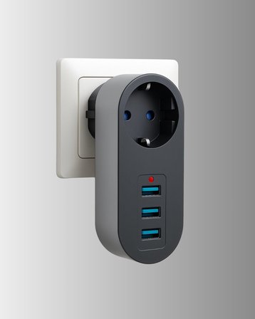 Termal Akım Korumalı 3 USB'li Güvenli Priz – Akıllı Akım Dengeleme