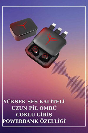 Ucuz Kaliteli Akıllı Saat ve Powerbank Bluetooth Kulaklık 5.1 Stereo ANC Özelliği