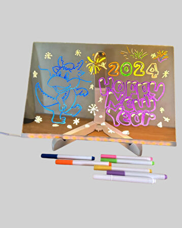 Yaratıcı Çizim ve Mesajlar İçin LED Işıklı Renkli Tahta