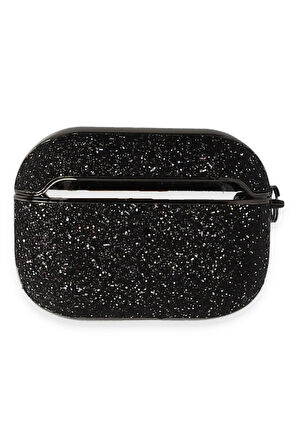 Airpods Pro (1.nesil) Spell Simli Kılıf - Siyah-(5796)