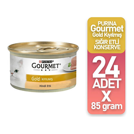 Purina Gourmet Gold Kıyılmış Hindili Yaş Kedi Maması 85GR 24'lü