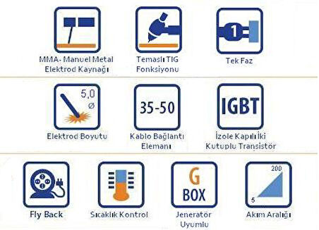TECNOMEC NEW GABI 200A 200 Amper İnverter Kaynak Makinası G BOX