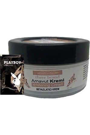 Three Brand Arnavut Kremi Whitening Cream Bölgesel Aklık Kremi 50 ml + 1 Hediye Jel
