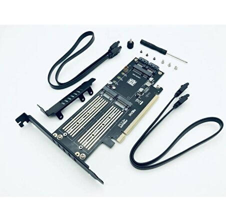 M.2 NVMe SSD NGFF PCIE 3.0X16 Adaptör mSATA