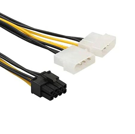 8 Pin Power Kablo 8 Pin to Molex Power PCIE Ekran Kartı Güç Kablo