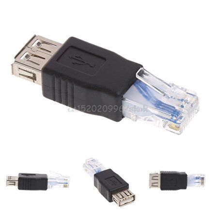 Dişi Usb Ethernet Aparat Çevirici Rj 45 dişi usb erkek internet j