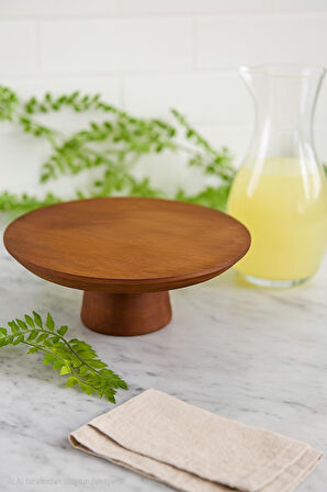 HBS Art Design 24 CM PASTA STAND AYAKLI SUNUM TAHTASI KAYIN MASİF