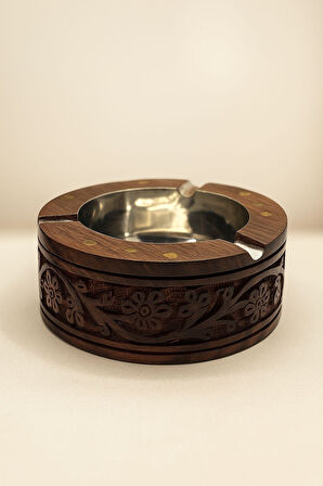 HBS Art Design AHŞAP DESENLİ İŞLEMELİ KÜLLÜK EL YAPIMI  KUCUK BOY