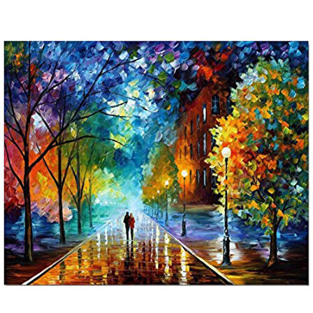 Gece Yürüyüşü Çerçevesiz 70x90 Sayılarla Boyama Hobi Seti