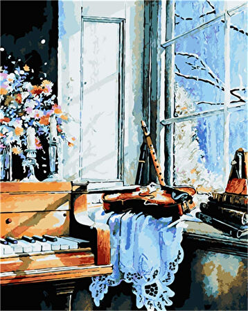 Orkestral Çerçevesiz 50x65 Sayılarla Boyama Hobi Seti
