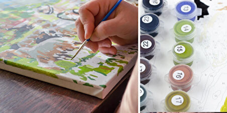 Renkli Panter Çerçevesiz 50x65 Sayılarla Boyama Hobi Seti