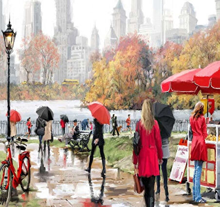 Central Park Çerçevesiz 70x90 Sayılarla Boyama Hobi Seti