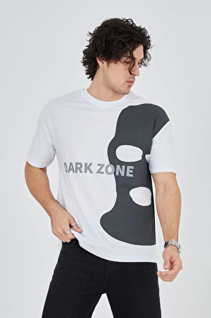 Erkek Baskılı T-Shirt - Beyaz