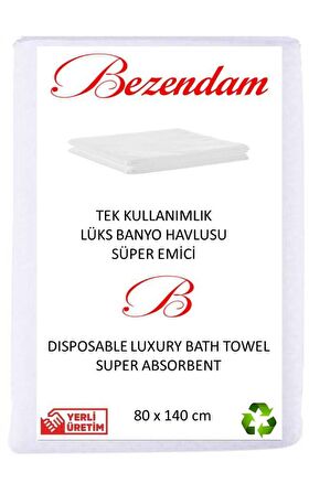 10 Adet Bezendam Tek Kullanımlık Lüks Banyo Havlusu Süper Emici TEK TEK PAKETLİ