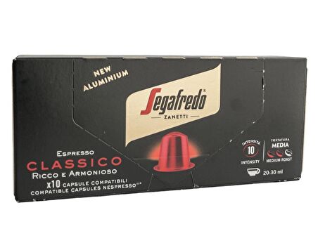 Segafredo Classico Nespresso Uyumlu Kapsül Kahve 10'lu Kutu