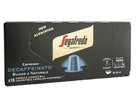 Segafredo Decaffeinato Nespresso Uyumlu Kapsül Kahve 10'lu Kutu