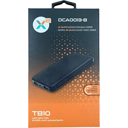 DCA0013-B 10000 mAh Slim Powerbank - Siyah - DCA0013-B