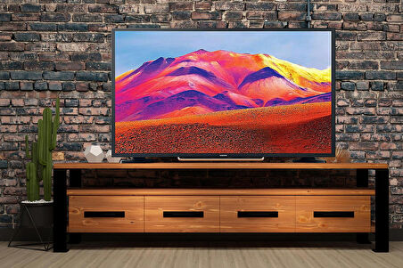 Deryawood Masif Ahşap Çekmeceli Tv Ünitesi 45x180 cm