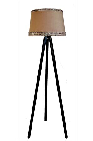 Hintişi Aks. Masif Tripod Lambader ( Sütlükahve/siyah Ayak)