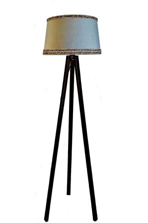 Masif Tripod Lambader ( Açık Gri/koyu Ceviz)