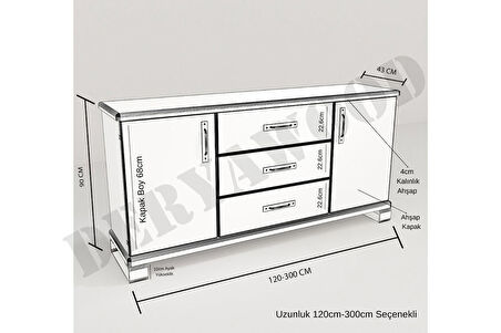 Deryawood Masif Ahşap Konsol 200cm