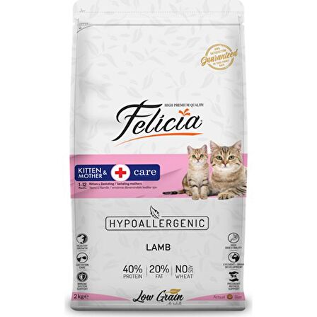 Felicia Az Tahıllı 2 kg Yavru Kuzu Etli Hypoallergenic Kedi Maması