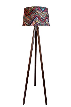 Beta 3 Ayak Serisi Tripod Lambader ( Zigzag Desen- Koyu Ceviz)