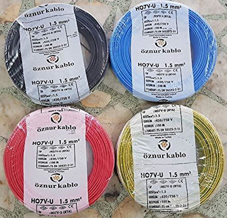 Öznur 1,5 Mm Nya Kablo - 100 Metre Siyah