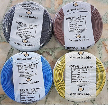 Öznur 2,5 Mm Nya Kablo - 100 Metre Kahverengi