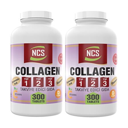 Ncs Collagen () (Tip) 1-2-3 Hyaluronic Acid 2 x 300 Tablet = 600 Tablet C   E   D Vitamini