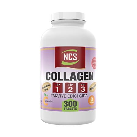 Ncs Collagen () (Tip) 1-2-3 Hyaluronic Acid 2 x 300 Tablet = 600 Tablet C   E   D Vitamini