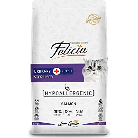 Felicia Az Tahıllı Somonlu Light - Sterilised Kedi Maması 12 kg