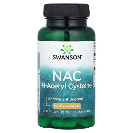 Swanson, NAC, N-Asetil Sistein, 600 mg, 100 Kapsül