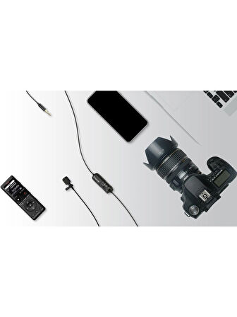 Mirfak Audio Mc1 Yaka Mikrofonu Dslr ve Telefon Uyumlu