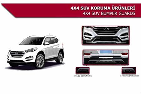 Hyundai tucson ön arka tampon koruması difüzör 2015-2018