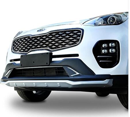 Kia sportage ön ve arka koruma difüzör 2016-2018 çift çıkış egzoz makyajsız kasalar