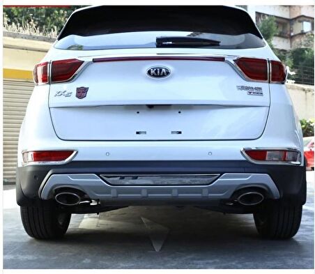 Kia sportage ön ve arka koruma difüzör 2016-2018 çift çıkış egzoz makyajsız kasalar