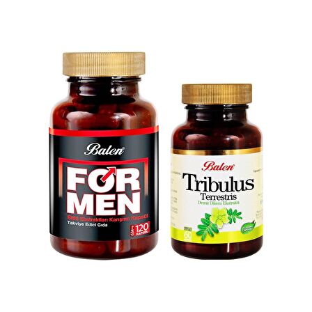 Balen For Men (formen - Forman) 120 Kapsül + Tribulus Terestris (Çoban Çökerten) 60 Kapsül