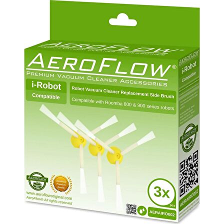 Aeroflow İ-Robot Roomba 600/800/900 Serisi Uyumlu Yan Fırça 3'Lü Paket
