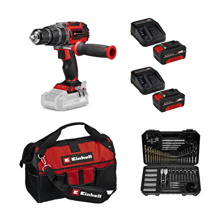 Einhell Tp-Cd 18/60 Li-I Bl Solo Akülü Vidalama + 2 x 4 Ah Akü ve 103 Parça Uç Seti (Kumaş Çanta Dahil)
