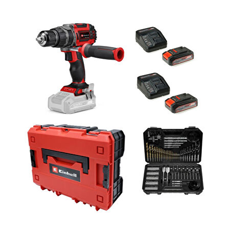 Einhell Tp-Cd 18/60 Li-I Bl Solo Akülü Vidalama + 2 x 2.5 Ah Akü ve 103 Parça Uç Seti (Çanta Dahil)