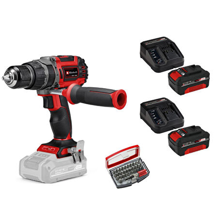 Einhell Tp-Cd 18/60 Li-I Bl Solo + 2 x 4 Ah Akü ve 32 Parça Bits Uç Seti