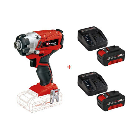 Einhell TE-CI 18/1 Li - Solo Torklu Darbeli Matkap + 2 x 4 Ah Starter Kit Akü