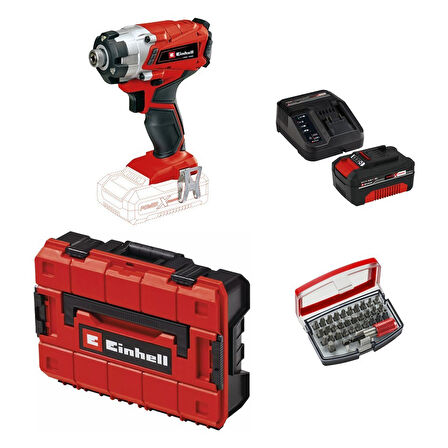 Einhell TE-CI 18/1 Li - Torklu Darbeli Matkap + 1 x 4 Ah Starter Kit Akü (Çanta ve Bits Uç Dahil)