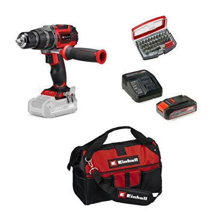 Einhell Tp-Cd 18/60 Li-I Bl Solo Darbeli Akülü Vidalama +1 x 2.5 Ah Akü ve 32 Parça Bits Uç Seti (45/29 Kumaş Çanta) HBCV0000985A7C