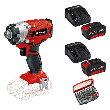 Einhell TE-CI 18/1 Li - Solo Torklu Darbeli Matkap + 2 x 4 Ah Starter Kit Akü (Bits Uç Dahil)
