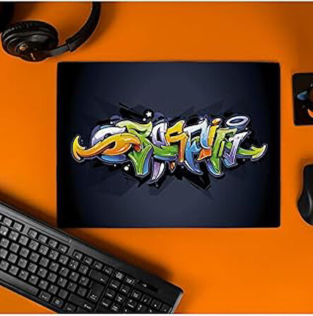 Grafiti Tasarımlı Tasarımlı 40X30 Mousepad - Mouse Pad - Fare Altlığı