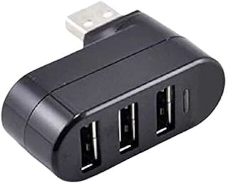 3 Port 180 Dirsek Usb Hub Çoğaltıcı Çoklayıcı Usb 2.0 Çoklama