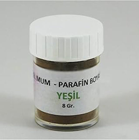 PARTİ VİTRİNİ Yeşil Renk Jel Mum Ve Parafin Toz Boyası 5 Gr