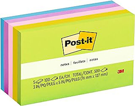 Post-it Pop-up Notlar, 3x3 inç, 5 Ped, Amerika'nın 1 Numaralı Favori Yapışkan Notları, Çiçekli Koleksiyonu, Kalın Renkler, Temiz Çıkarma, Geri Dönüştürülebilir